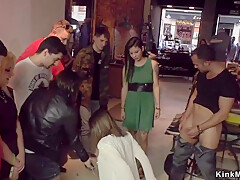 Valentina Bianco And Valentina Nappi In Babe Double Fuck Gangbanged In Public Bar
