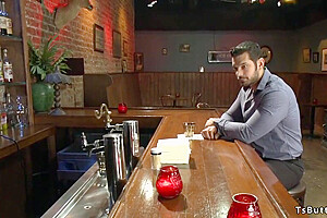 Very Busty Tattooed Shemale Bangs Man In Bar - Markus Dupree And Honey Foxxx