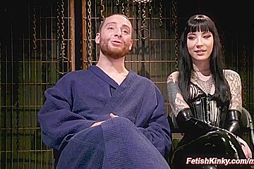 Vicious Femdom Destroys Bound Male Slave