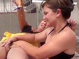Vicky And Viola Get Really Freaky On The Roof Of Their