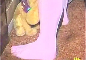Vintage Step mom In Stockings Toys And Fingers Hairy Pussy