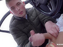 Wank me in the Car! Twinks Rico Loko and Nico Vegas for Wankrs