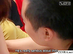 Weird Japanese game show blowjob with oscillating fan