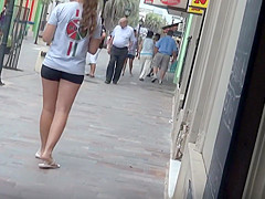 Well trained ass of a bicyclist girl