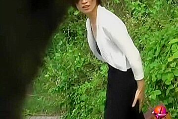 White sweater and a black skirt got no panties sharked