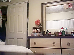 Wife changing after showering