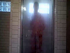 Wife shaving in shower