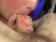 Wife sucks husband off