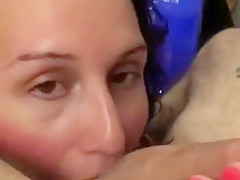 Wife sucks husband off