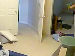 Wife undressing in the bedroom