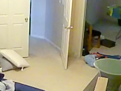Wife undressing in the bedroom