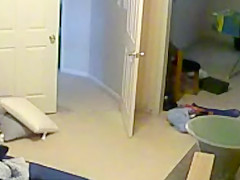 Wife undressing in the bedroom