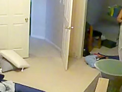 Wife undressing in the bedroom
