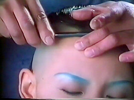 Woman gets shaved bald by monk