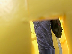 Woman pees and cleans hairy pussy