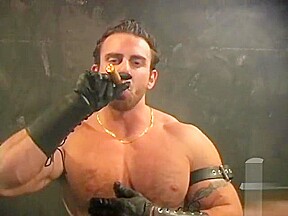 Xavier Smokes in Leather