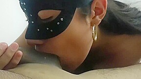 Xiomara's First BlowJob, first titty fuck ends swallowing cum