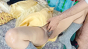 Yellow Dressed Desi Bride Pussy Fucking Hardsex With Indian Big Cock