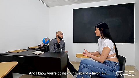 Yenifer Chacon And Soldier Huge Cock In Step mom Worried About Her Step daughters Grades