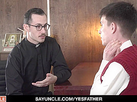 YesFather - Catholic Boy Spanked And Creampied By Hung Uncut Priest