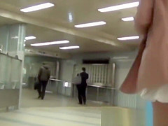 Young Japanese babes panties get secretly filmed in public