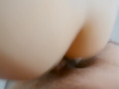 Young Russian teen 18+ Gets Doubled Penetrated With Sex Toy And A Hard Cock - Cum On Pussy