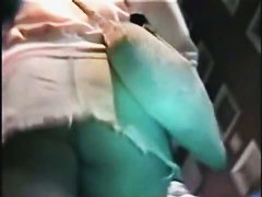 Young amateur brunette upskirt ass