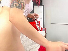 Yummy Tattooed Redhead Enjoy Ass Fucking