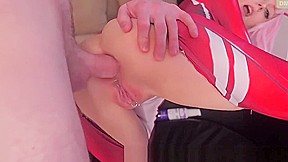 Zero Two loves anal blowjob young cosplay girl butt