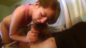 amateur bj and swallow with ball sucking