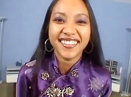 big huge white monster cock breaking open asian maid pussy
