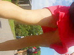 candid red dress