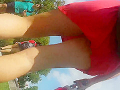 candid red dress