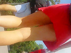 candid red dress