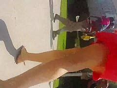 candid red dress