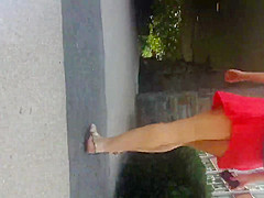 candid red dress