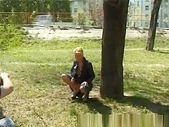 cute girls peeing in public