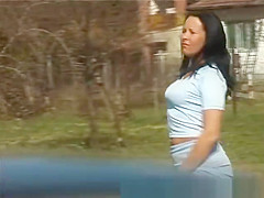 cute girls peeing in public