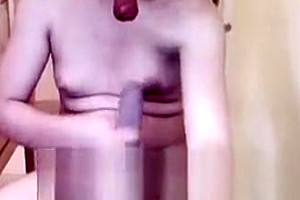 fine! asian ladyboy Sucks Own 10-Pounder And Deepthroats sex tool!