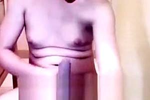 fine! asian ladyboy Sucks Own 10-Pounder And Deepthroats sex tool!