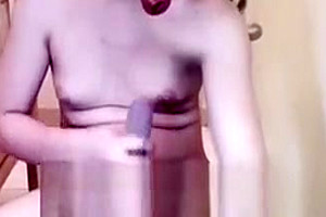 fine! asian ladyboy Sucks Own 10-Pounder And Deepthroats sex tool!