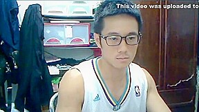 handsome sporty asian jock cam jerk off
