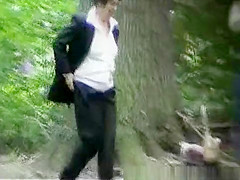 hidden peeing in park