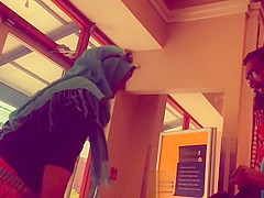 hijab wife big ass walking in street