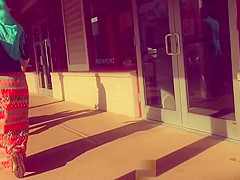 hijab wife big ass walking in street