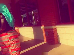 hijab wife big ass walking in street