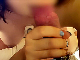(homemade)she Makes Me Ejaculate With Close-up Blowjob And Anal Licking While Crawling On All Fours