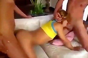 horny teen 18+ trio boneing