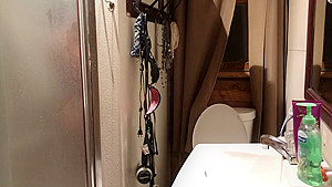 on stepsister Showering then getting ready for bed