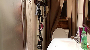 on stepsister Showering then getting ready for bed